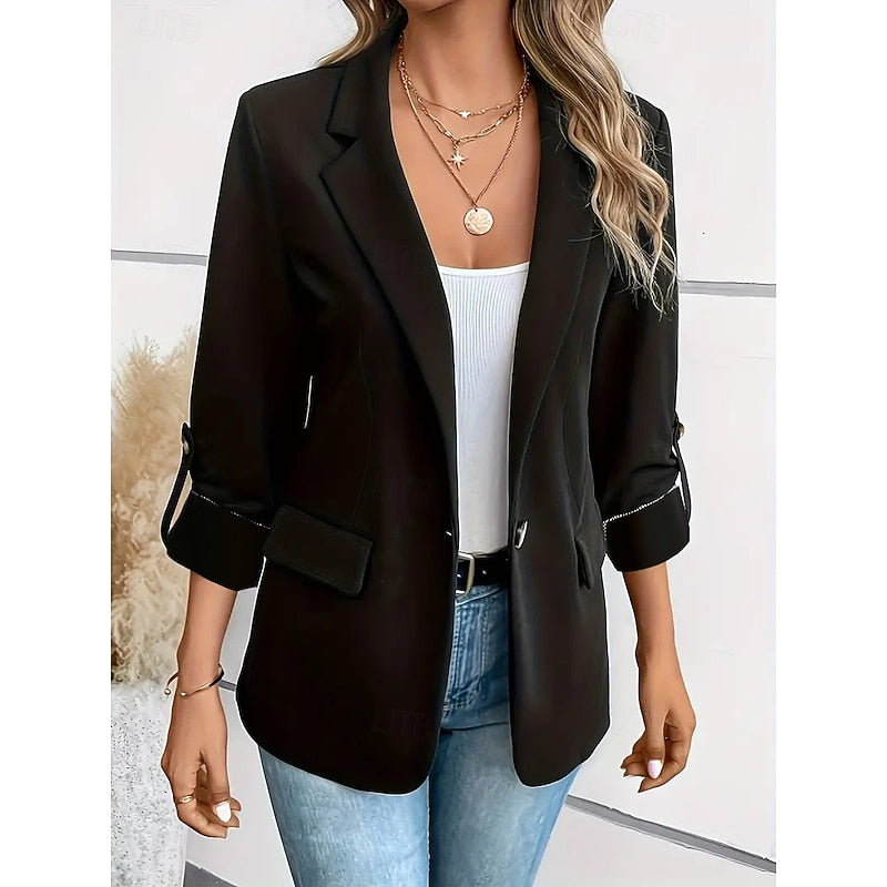 Amelia Thompson | Tailored Open-Front Blazer