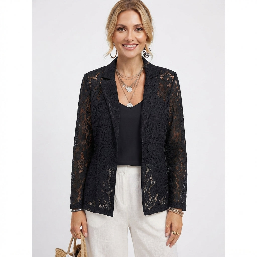 Arabella Lewis | Lace Openwork Blazer