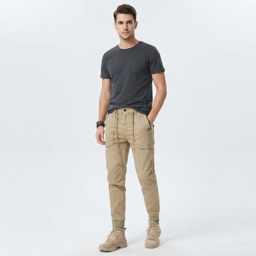 Aurelio Vanthorpe | Jogger cargo tactique kaki pour homme