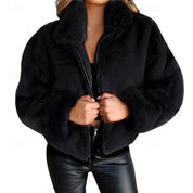 Rosie Clarke | Plush Cropped Zip Jacket