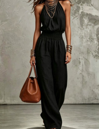 Aurora Bellini | Linen Halterneck Jumpsuit For Women