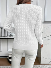 Louisa Bramley | Cable-Knit Round Neck Sweater
