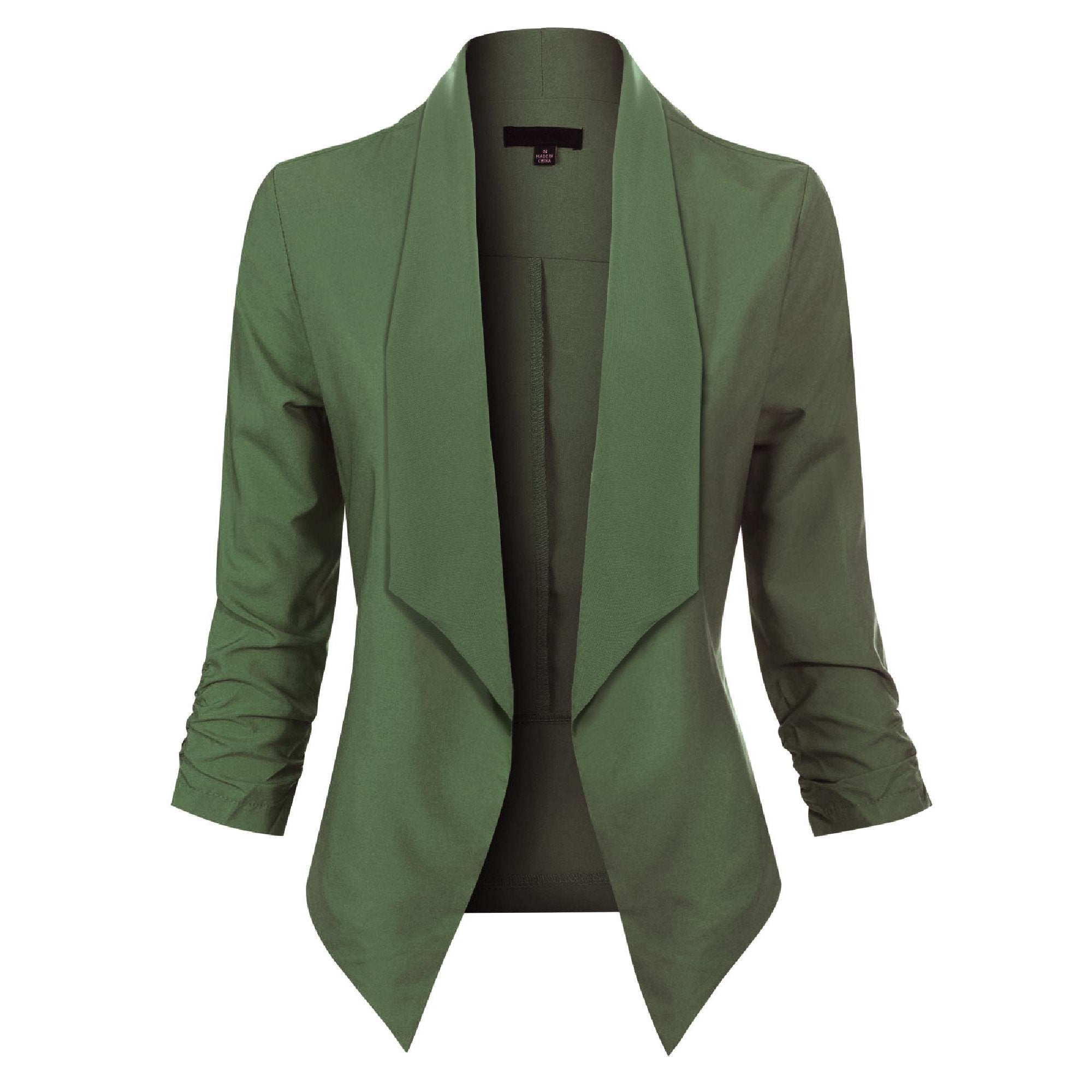 Millicent Scott | Open-Front Draped Blazer