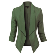Millicent Scott | Open-Front Draped Blazer
