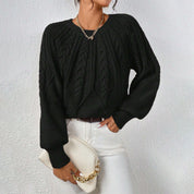 Clara Bennett | Cable Knit Crew Neck Sweater