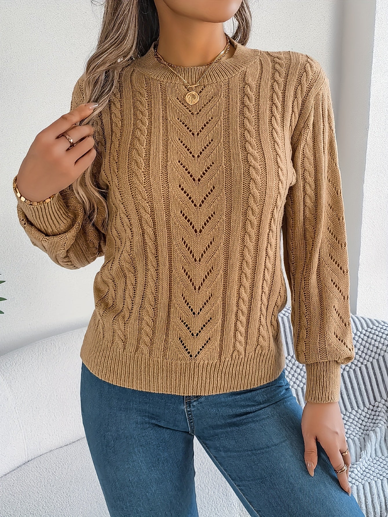 Alice Hughes | Pull texturé en maille torsadée