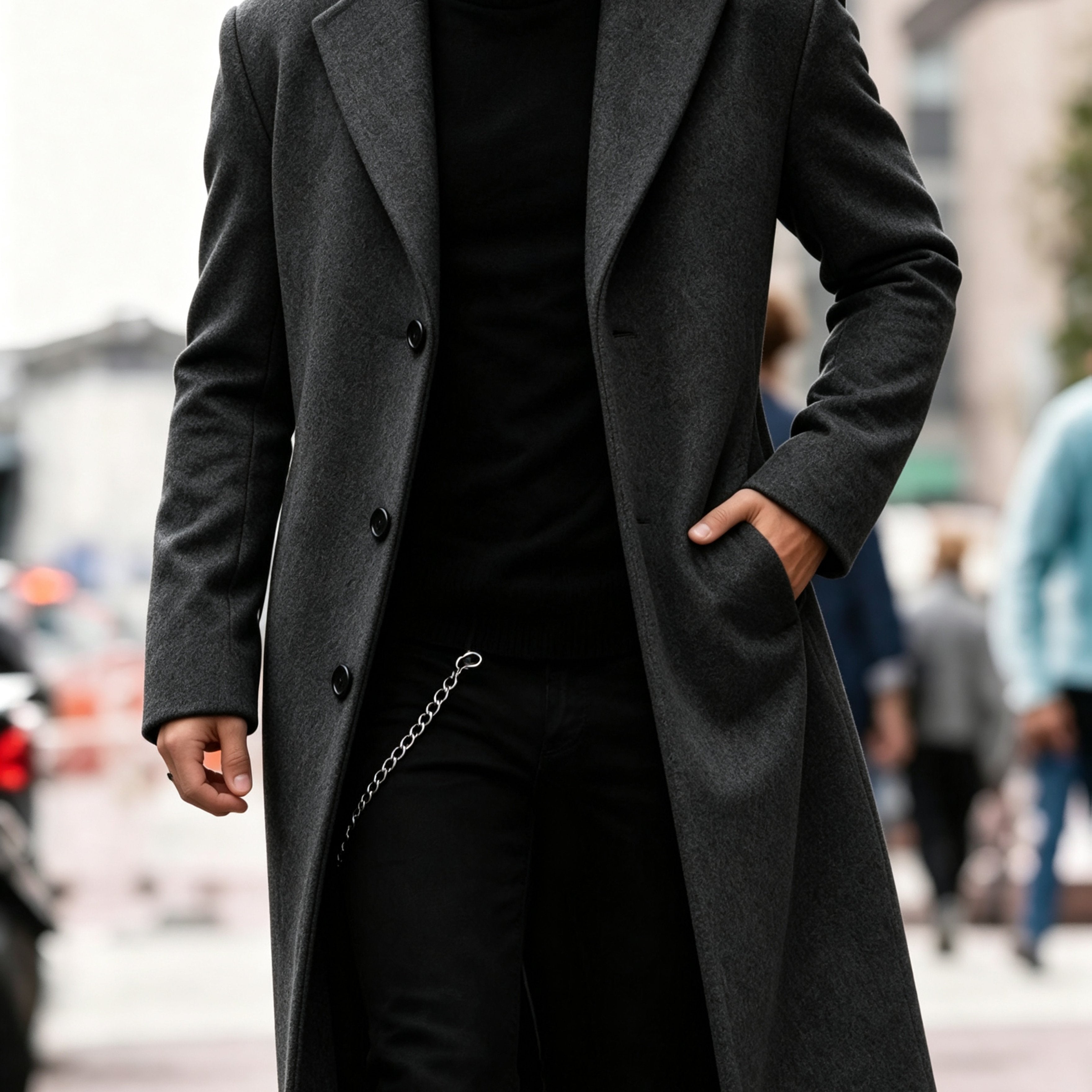 Matilda Harrison | Navy Tailored Longline Overcoat