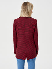 Charlotte Bennett | Houndstooth Work Jacket With Double-Breasted Lapel
