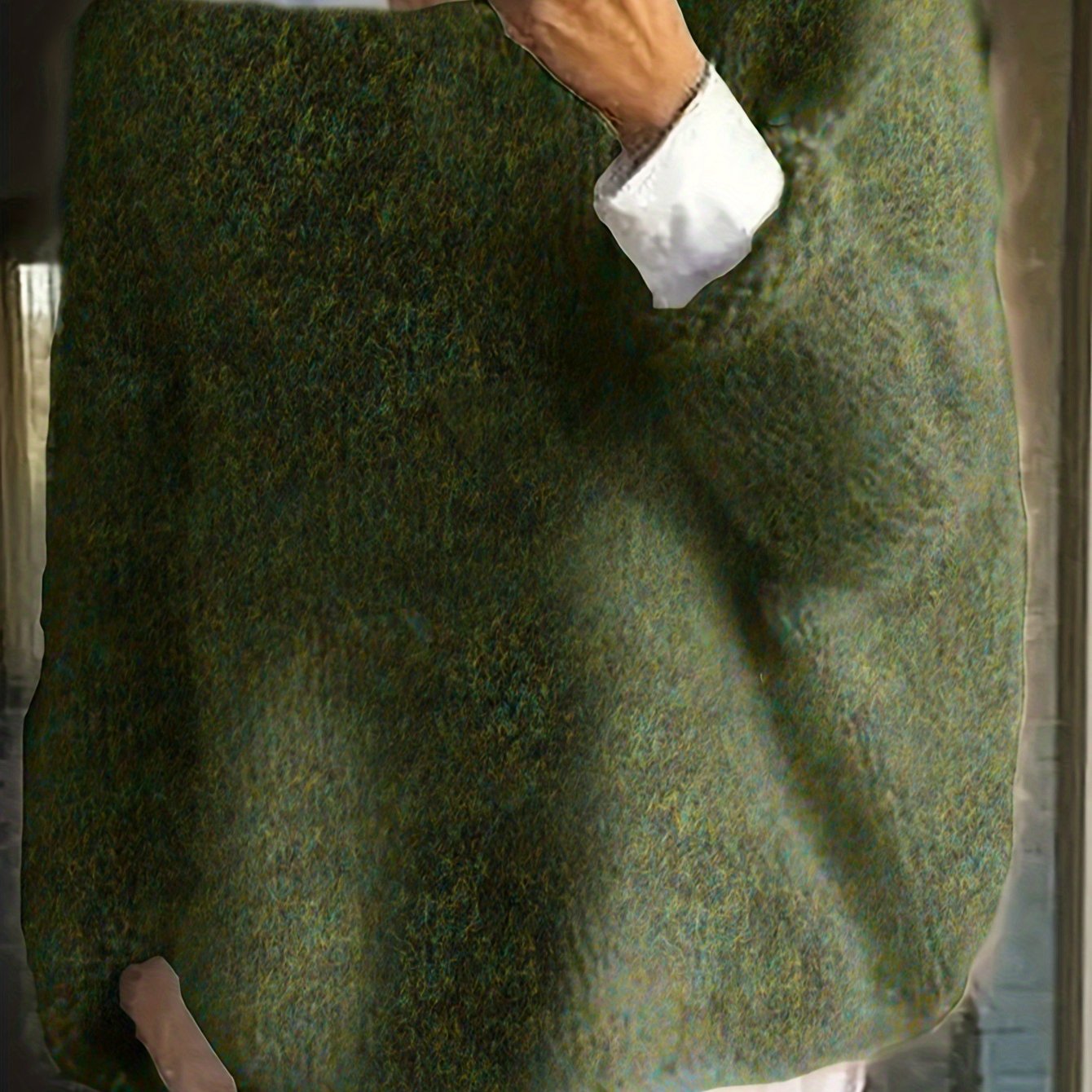 Cecily Hall | Relaxed Crew Neck Sweater in Olive Green
