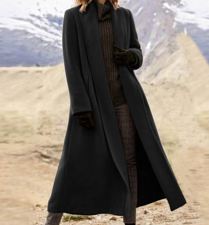 Beatrice Davies | Long Wool-Blend Wrap Coat