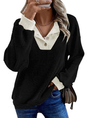 Tabitha Robinson | Ribbed Knit Collared Sweater