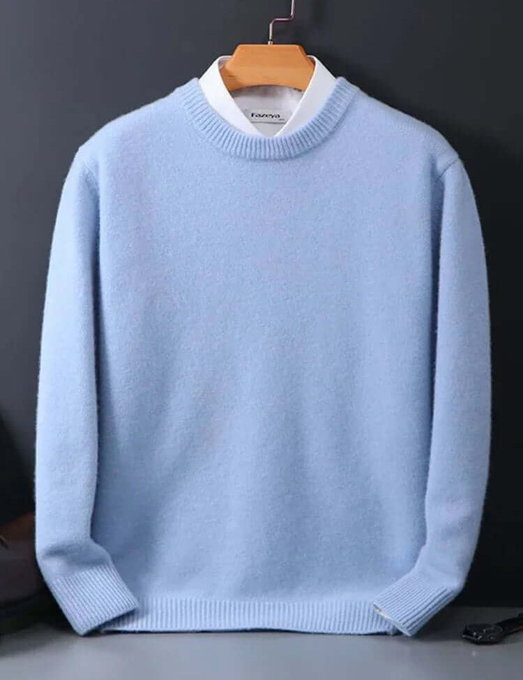 Oliver Bennett | Pull en maille douce et luxueuse à col rond pour homme