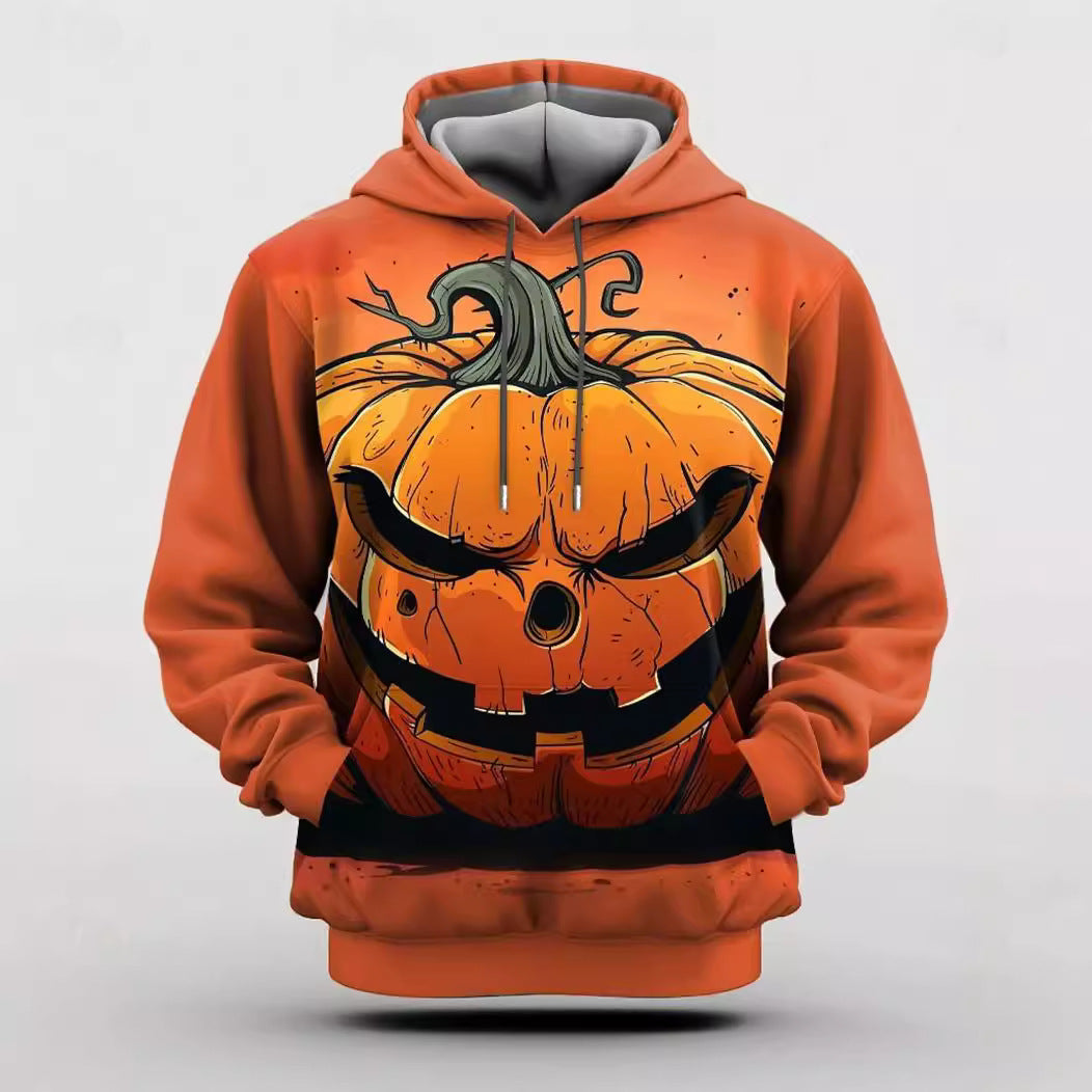 Ember Fang | Sweat à capuche d’Halloween citrouille lumineuse pour homme