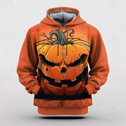 Ember Fang | Sweat à capuche d’Halloween citrouille lumineuse pour homme