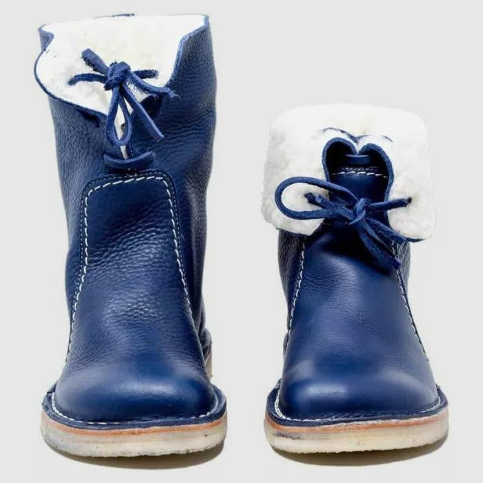 Hazel Redmond | Bottines en cuir doublées de peau lainée