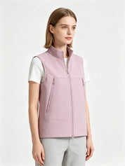 Rosie Hammond | Softshell Zip-Up Gilet in Ice Blue