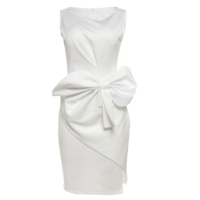 Isabella Whitmore | Elegant Bow Midi Dress For Women
