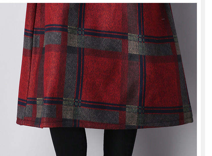 Alice Taylor | Plaid Wool Maxi Dress With Turtleneck