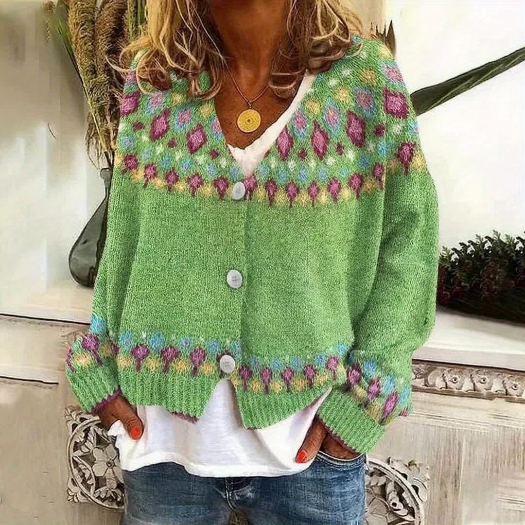 Judith Sutcliffe | Nordic Patterned Knit Cardigan