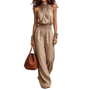 Aurora Bellini | Linen Halterneck Jumpsuit For Women