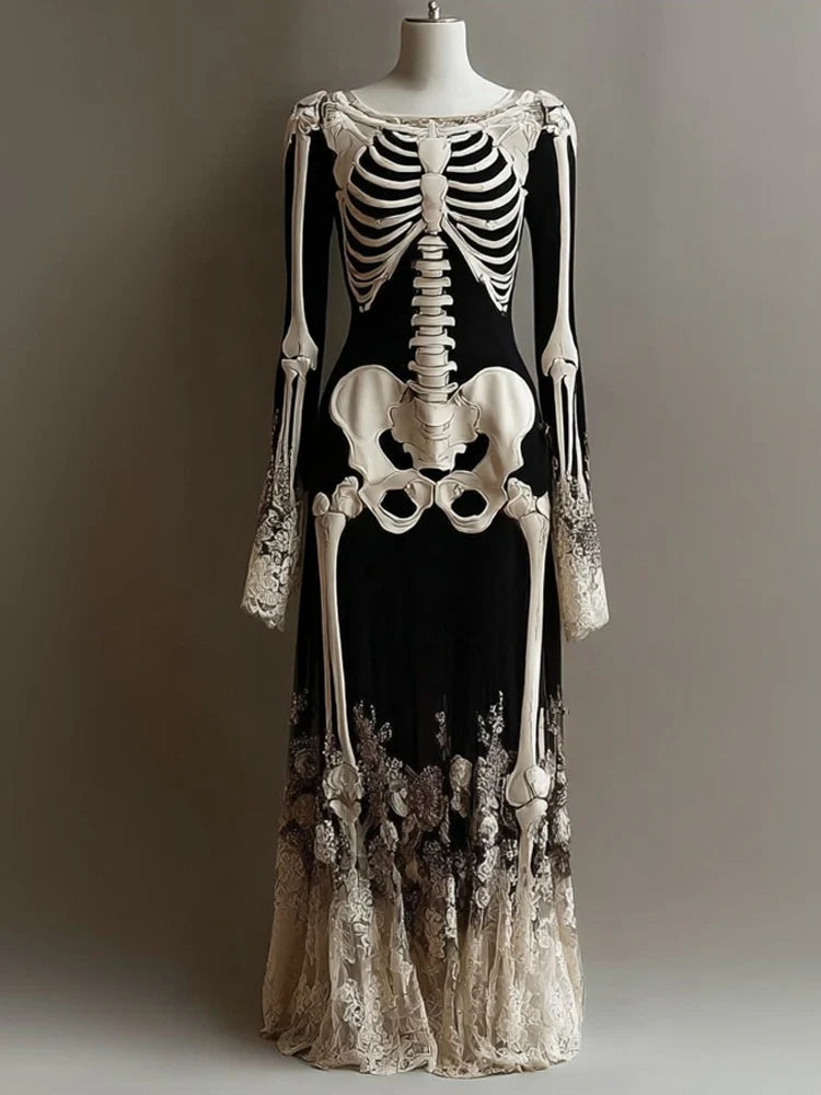Blood Moon | Skeleton Halloween Dress For Women