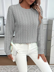 Louisa Bramley | Cable-Knit Round Neck Sweater
