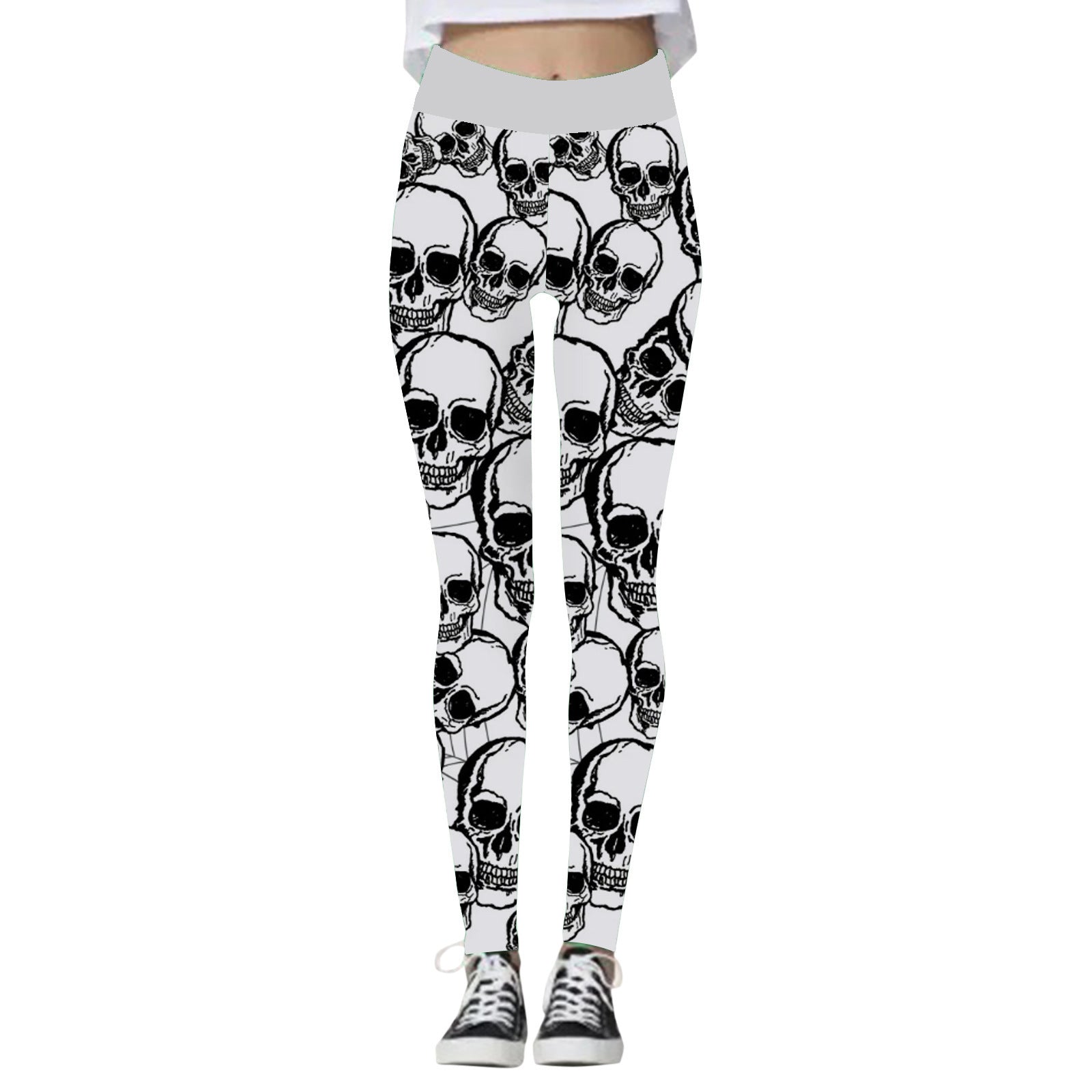 Miss Spooky | Skull Halloween Leggings For Women