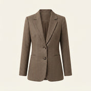 Beatrice Hall | Herringbone Wool Blazer with Tailored Fit
