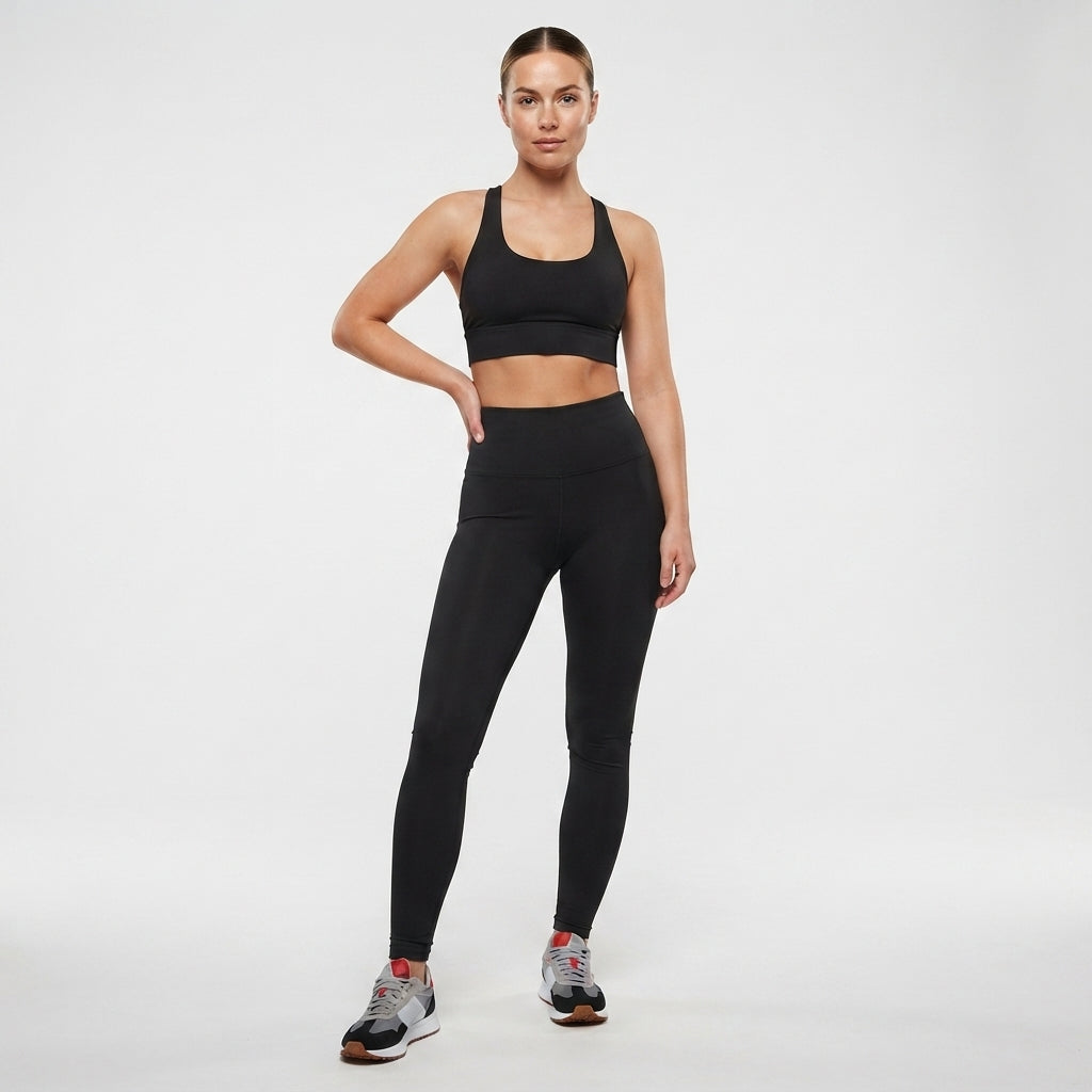 Beatrix Langley | Legging noir taille haute à motif graphique original