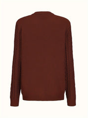 Rosalind Cooper | Textured Cable-Knit Button-Front Cardigan
