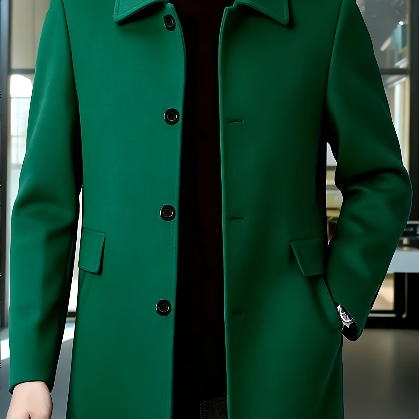 Millicent Shaw | Manteau en mélange de laine à boutonnage simple gris
