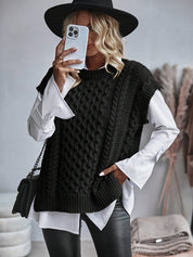 Victoria Green | Cozy Cable-Knit Sweater Vest