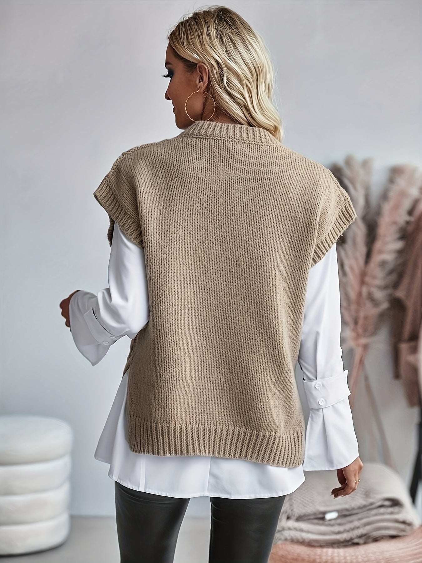 Victoria Green | Cozy Cable-Knit Sweater Vest