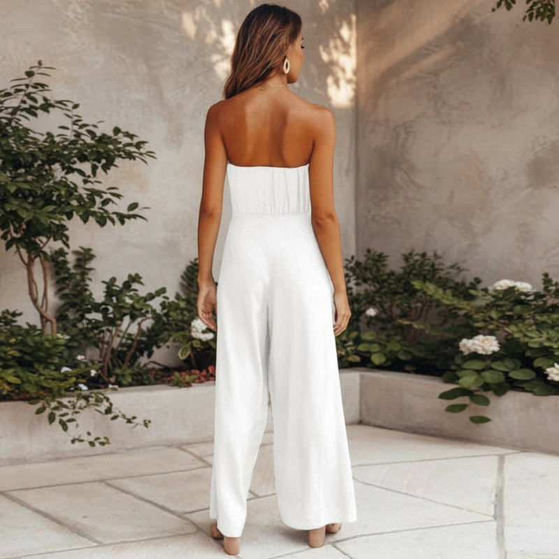 Rochelle Ackerman | Strapless Wide Leg Jumpsuit For Women