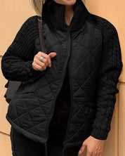 Clementine Radcliffe | Quilted Puffer Jacket With Knit Sleeves