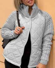 Clementine Radcliffe | Quilted Puffer Jacket With Knit Sleeves