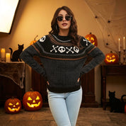 Bone Chill | Pull d’Halloween tête de mort pour femme