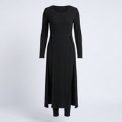 Bridget Murray | Ensemble coordonné avec cardigan long et pantalon en maille côtelée