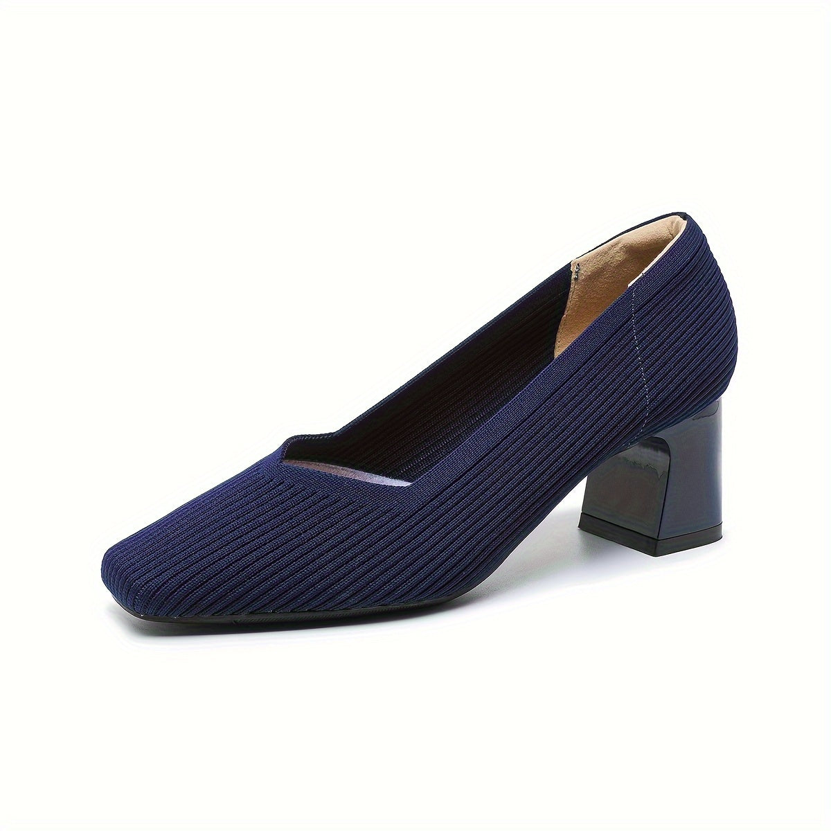 Cecily Clarke | Textured Block Heel Pumps With Arch Support
