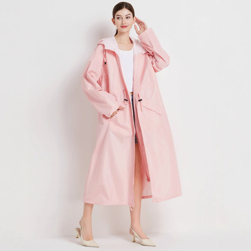 Daisy Williams | Imperméable long à capuche jaune soleil