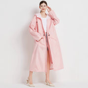 Daisy Williams | Imperméable long à capuche jaune soleil