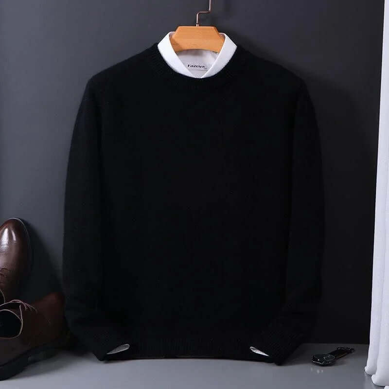 Oliver Bennett | Pull en maille douce et luxueuse à col rond pour homme