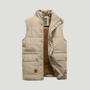Thomas Lewis | Gilet utilitaire matelassé doublé en polaire pour homme