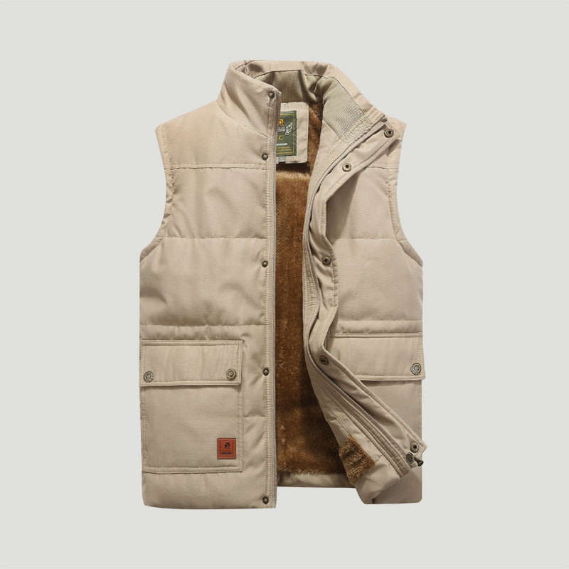 Thomas Lewis | Gilet utilitaire matelassé doublé en polaire pour homme