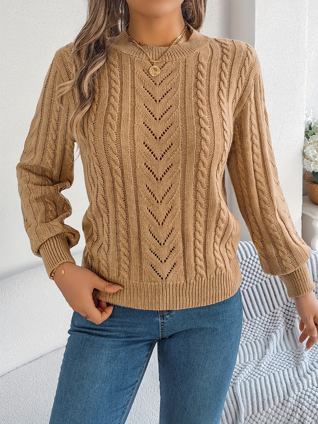 Alice Hughes | Pull texturé en maille torsadée