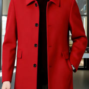 Millicent Shaw | Manteau en mélange de laine à boutonnage simple gris