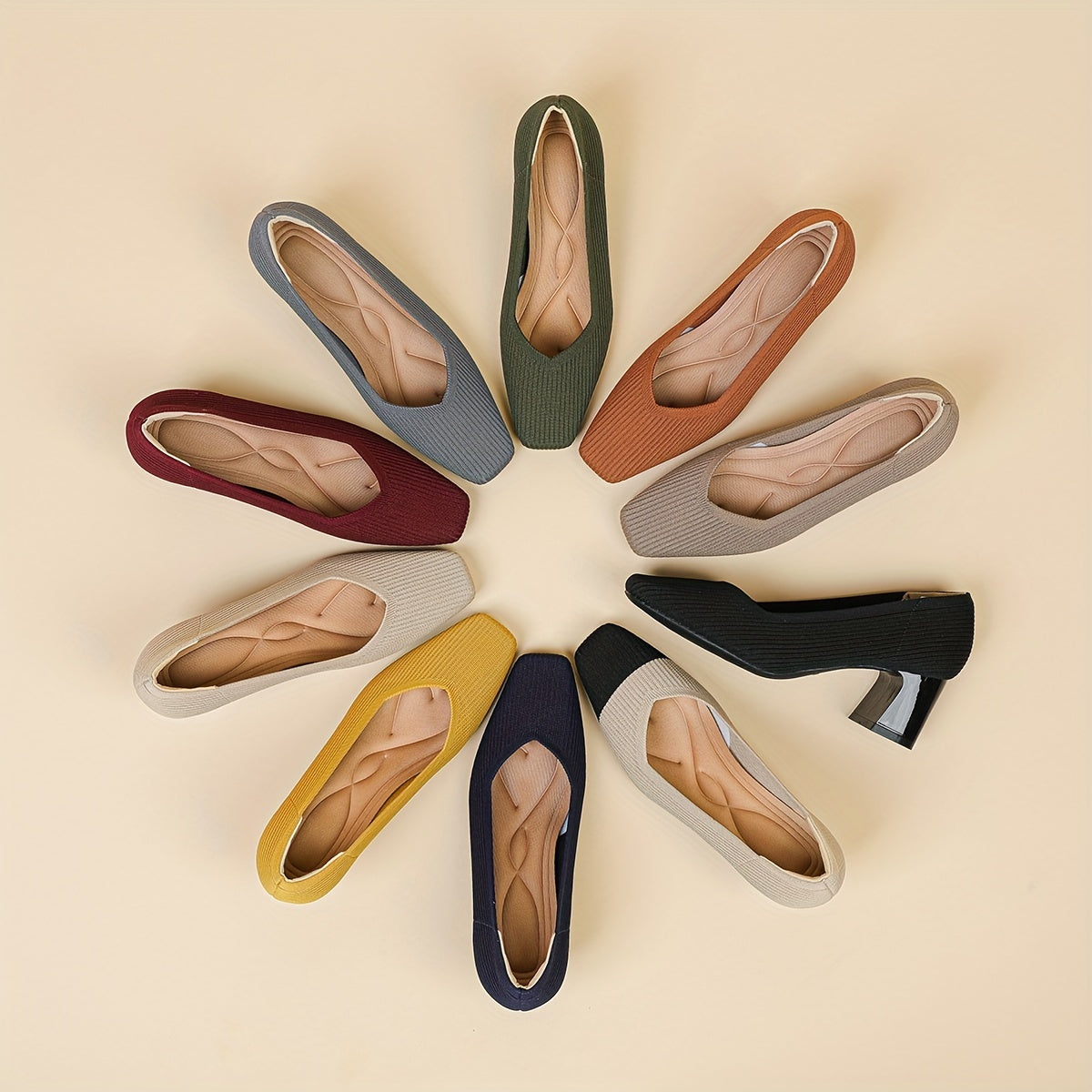 Cecily Clarke | Textured Block Heel Pumps With Arch Support