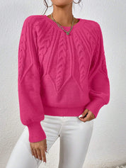 Clara Bennett | Cable Knit Crew Neck Sweater