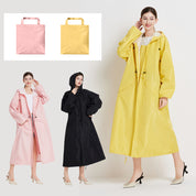 Daisy Williams | Imperméable long à capuche jaune soleil