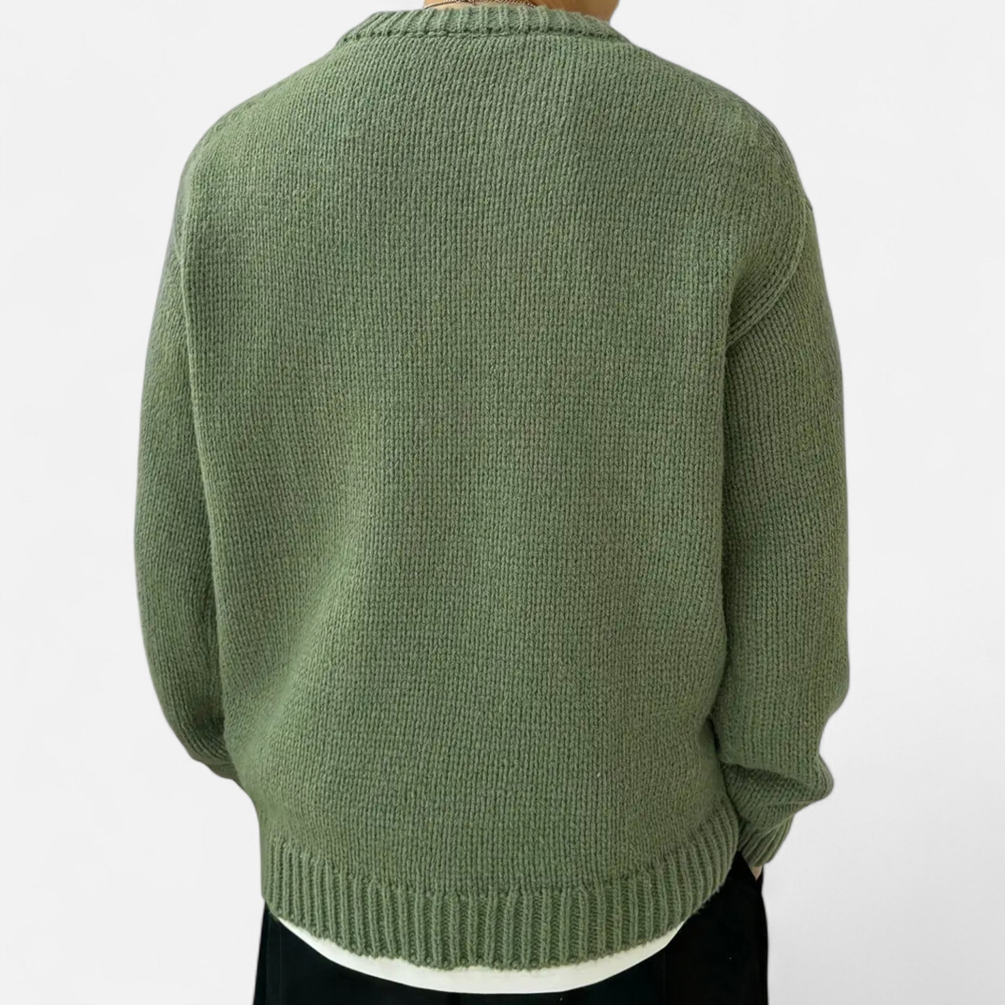 Felicity Brown | Sage Green Relaxed Fit Knit Sweater